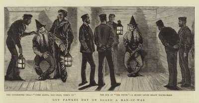 Guy Fawkes Day on Board a Man-of-War by Joseph Nash